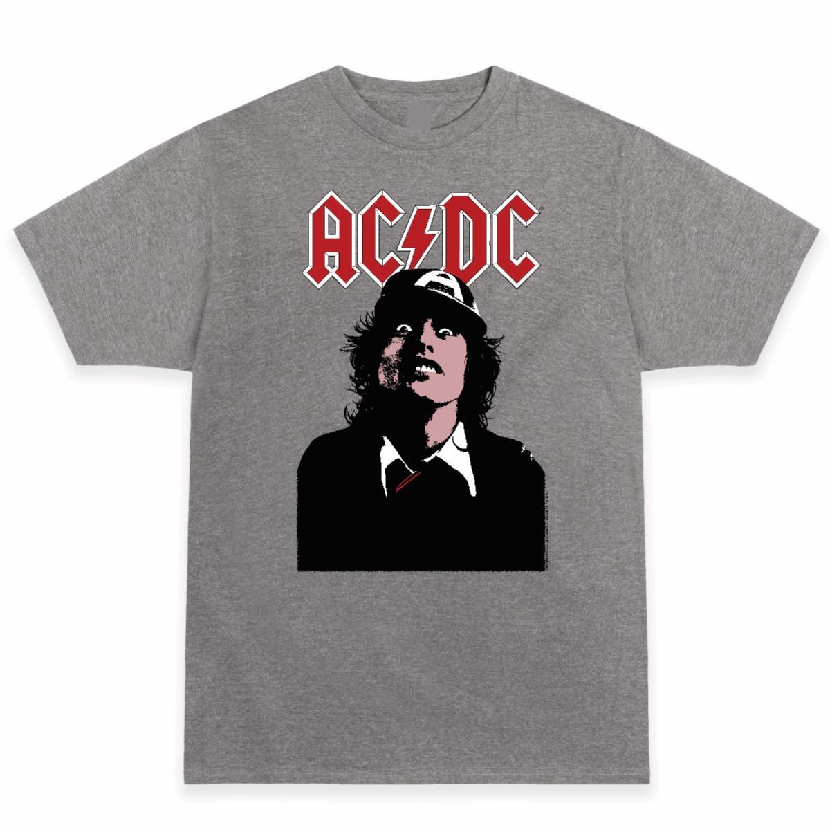 AC/DC TNT Band Tee in Heather Grey