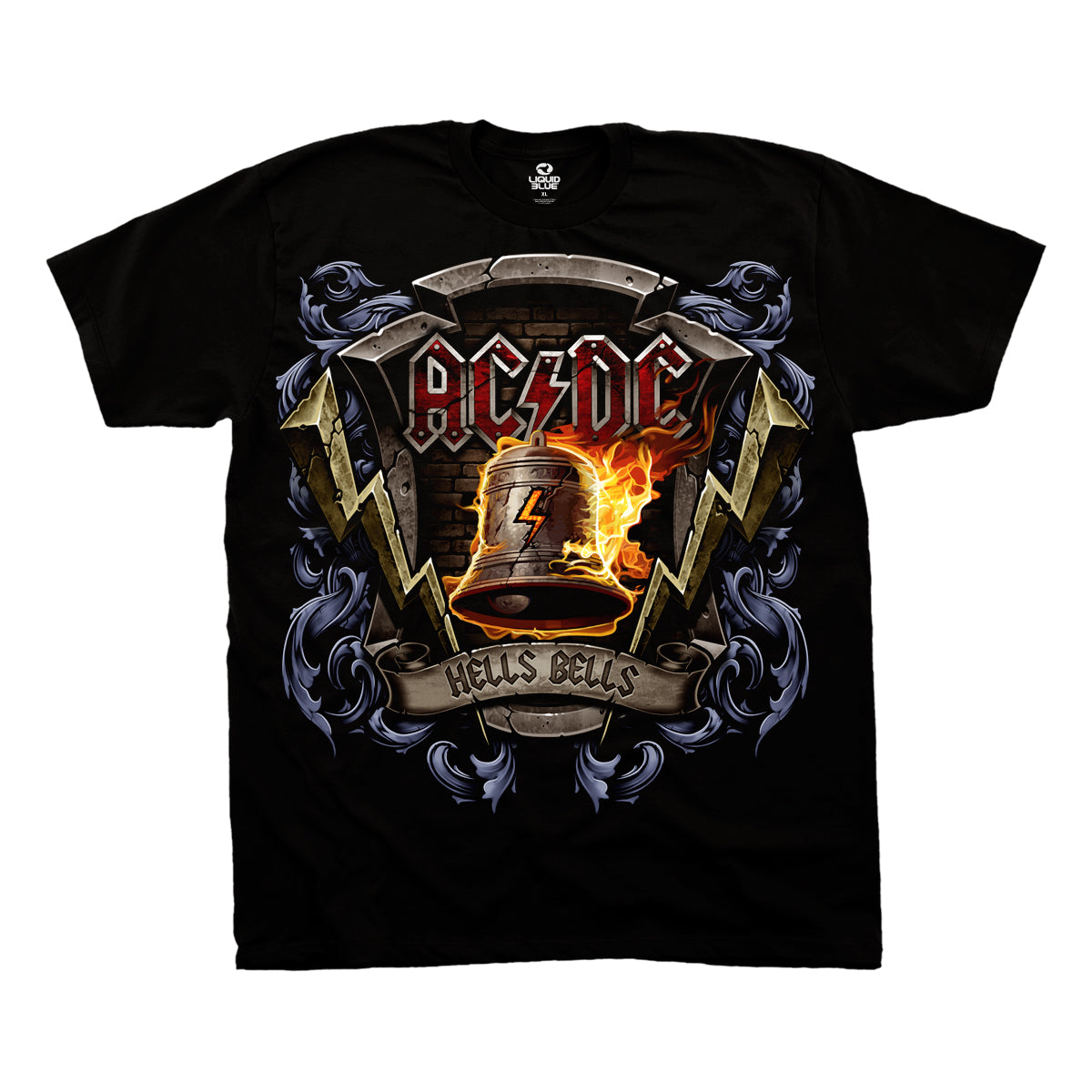 Hells Bells AC/DC Black Shield Tee