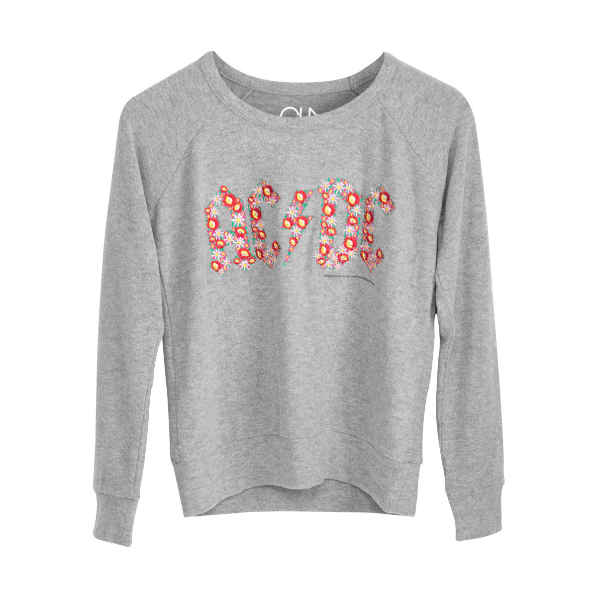 Grey AC/DC Flower Logo Sweatshirt