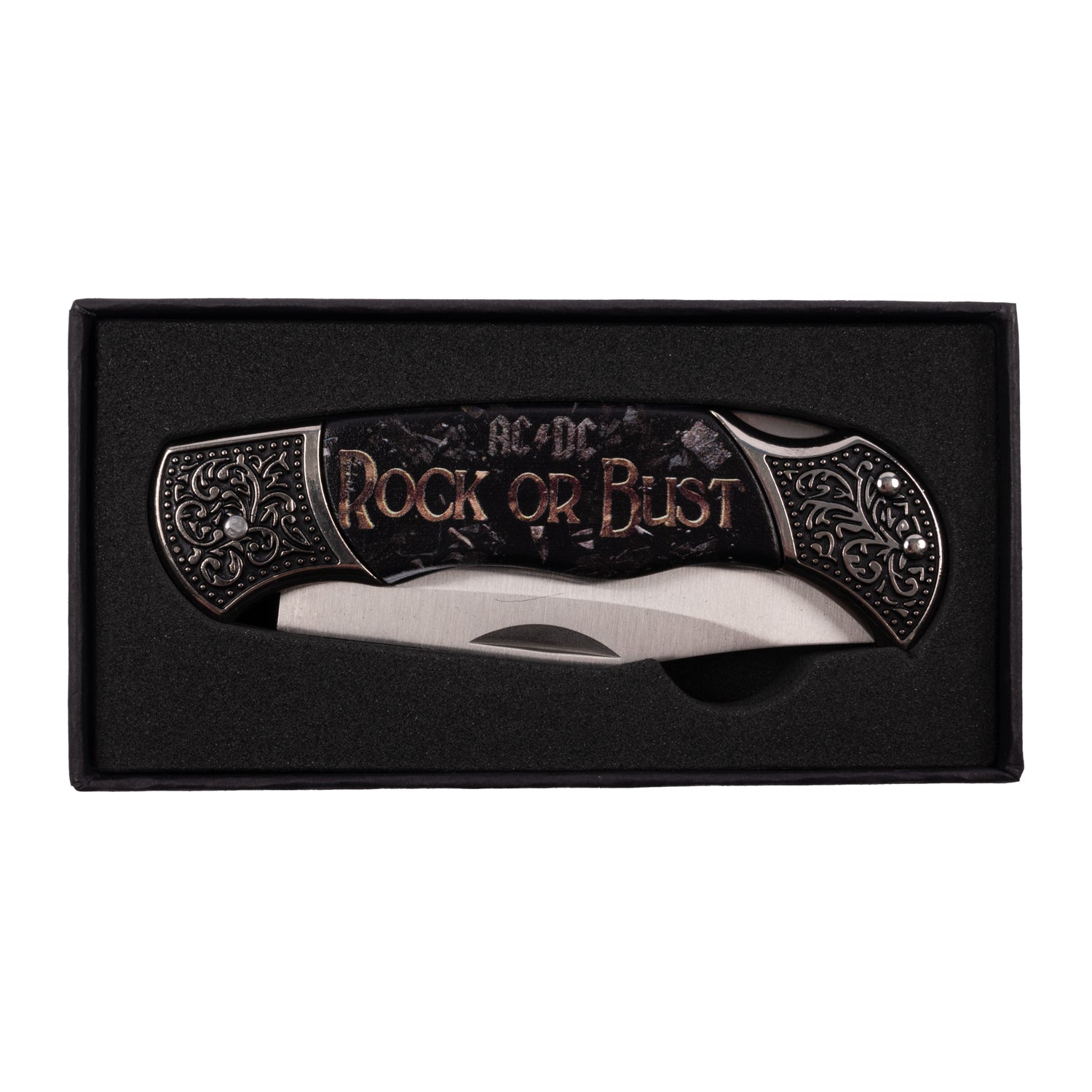 Compact Rock or Bust Folding Pocket Knife