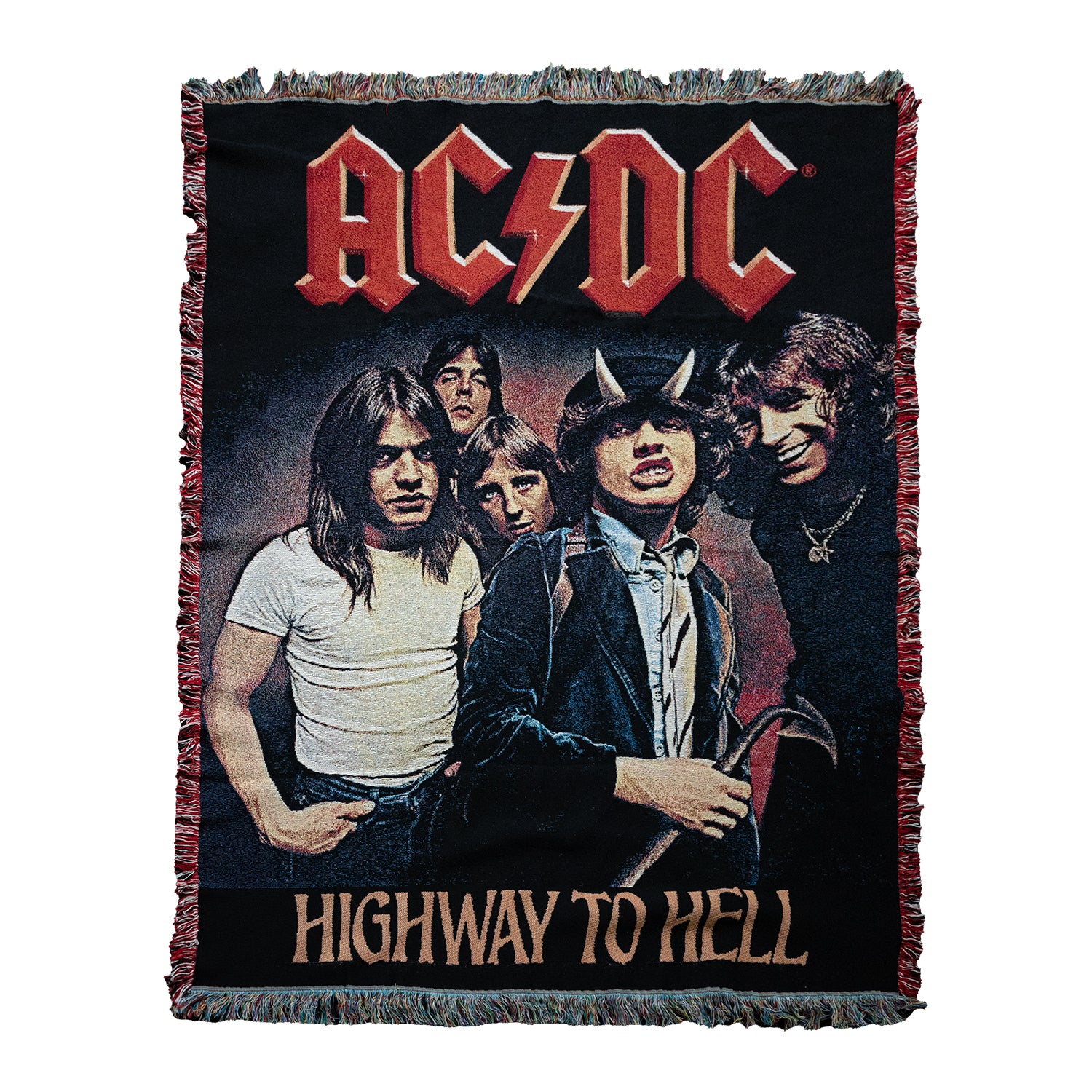 AC/DC Highway to Hell Flannel Throw Blanket
