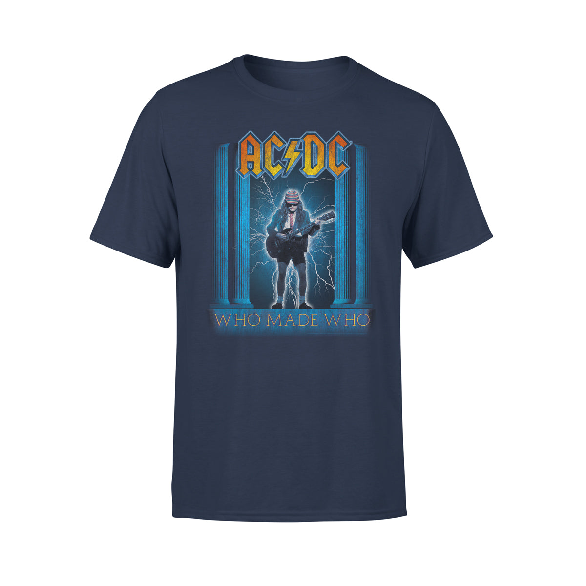 AC/DC Who Made Who Navy Band Tee