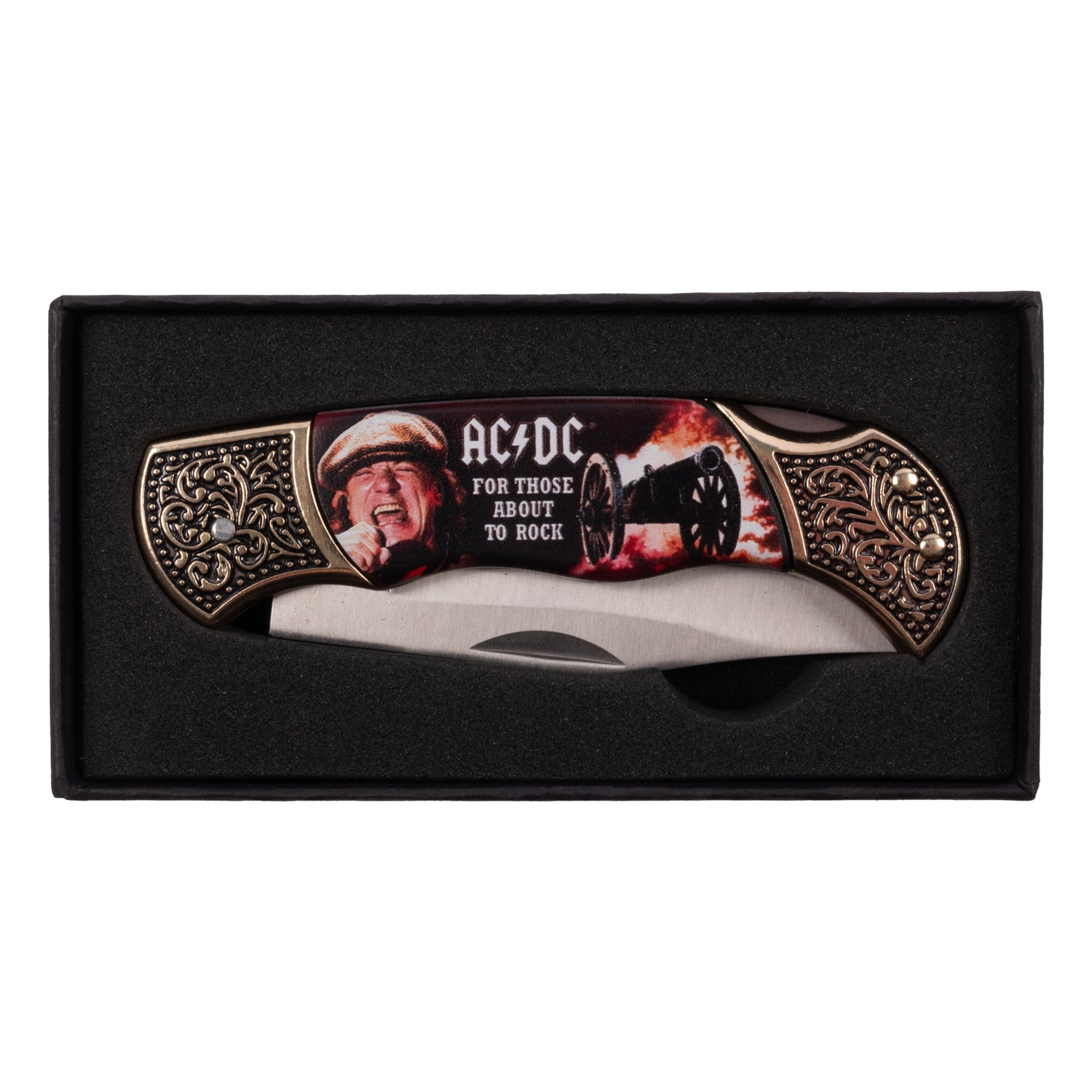 Rock-Themed Pocket Knife for Outdoor Enthusiasts