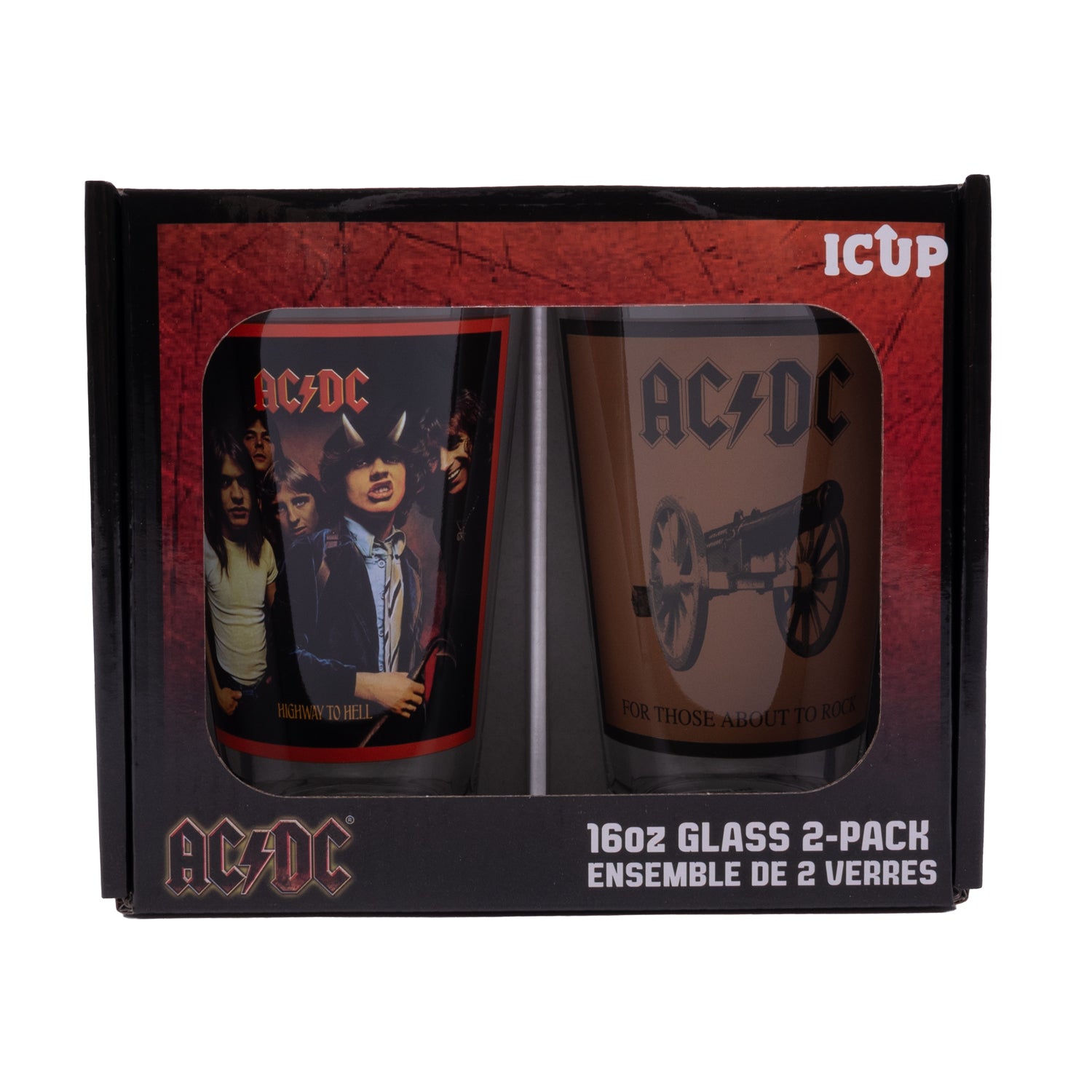 Rock Band Pint Glass Set - AC/DC Themed