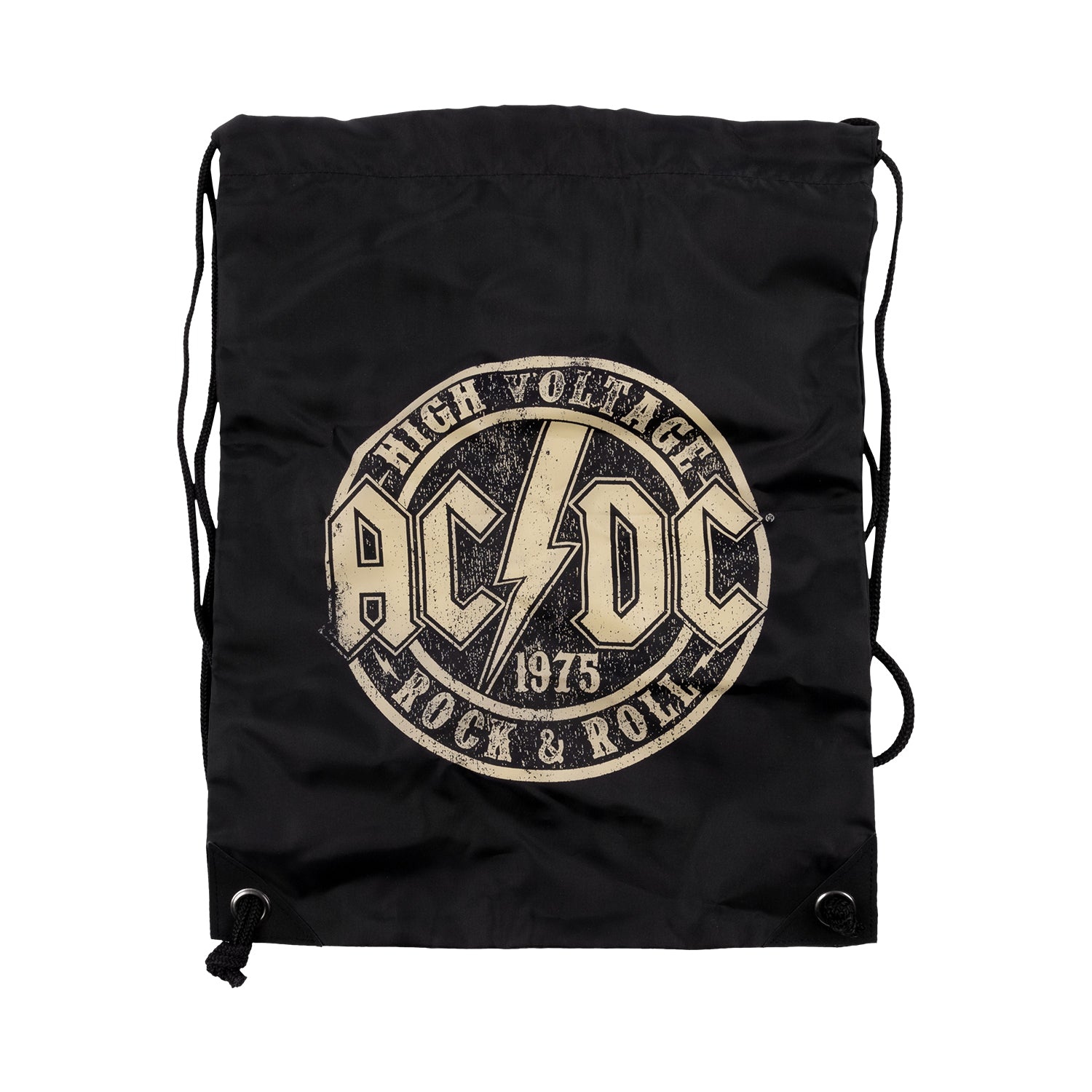AC/DC 1975 Black Drawstring Music Bag