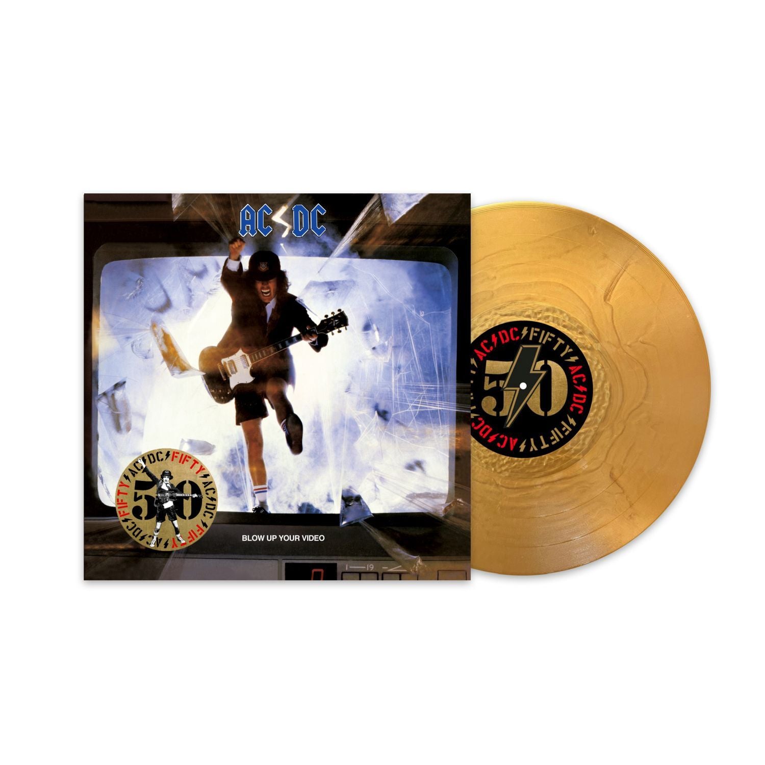 AC/DC Blow Up Your Video 50th Anniversary Gold Vinyl LP