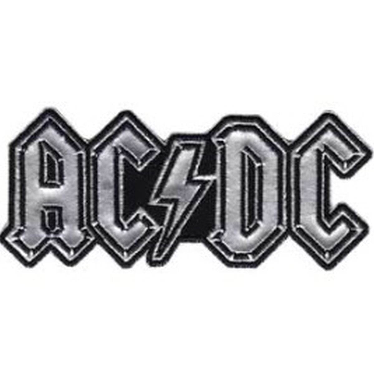 AC/DC Chrome Logo Patch for Jackets & Bags