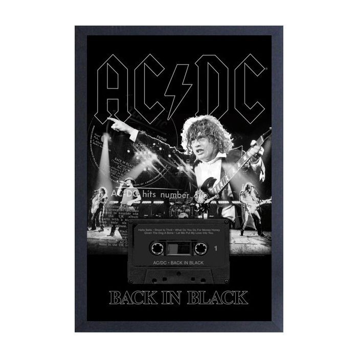 AC/DC Back in Black Framed 11x17 Live Print