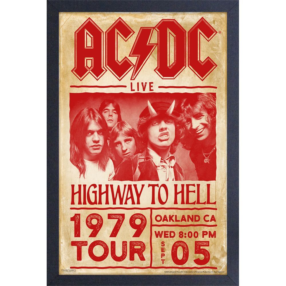 AC/DC Highway to Hell Framed Tour Poster 11x17
