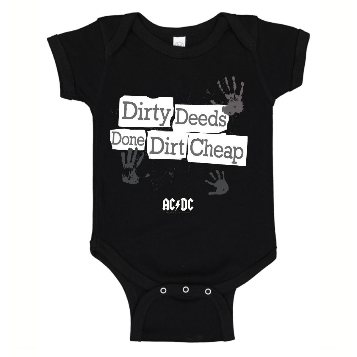 Black Dirty Hands Baby Onesie