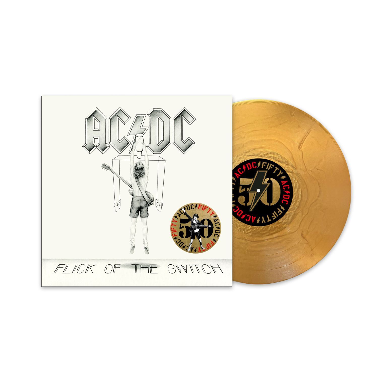 AC/DC Flick Of The Switch 50th Anniversary Gold Vinyl LP