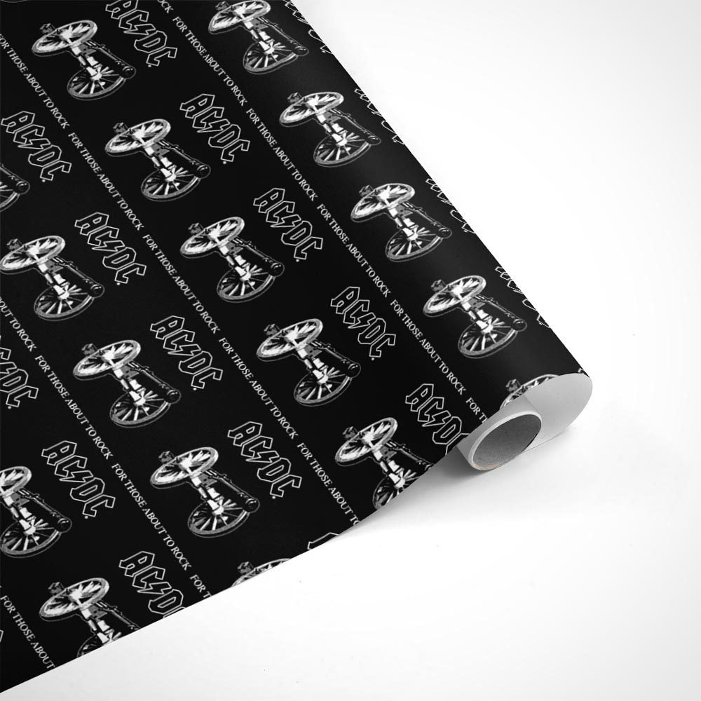 Rock Band AC/DC Themed Gift Wrapping Paper