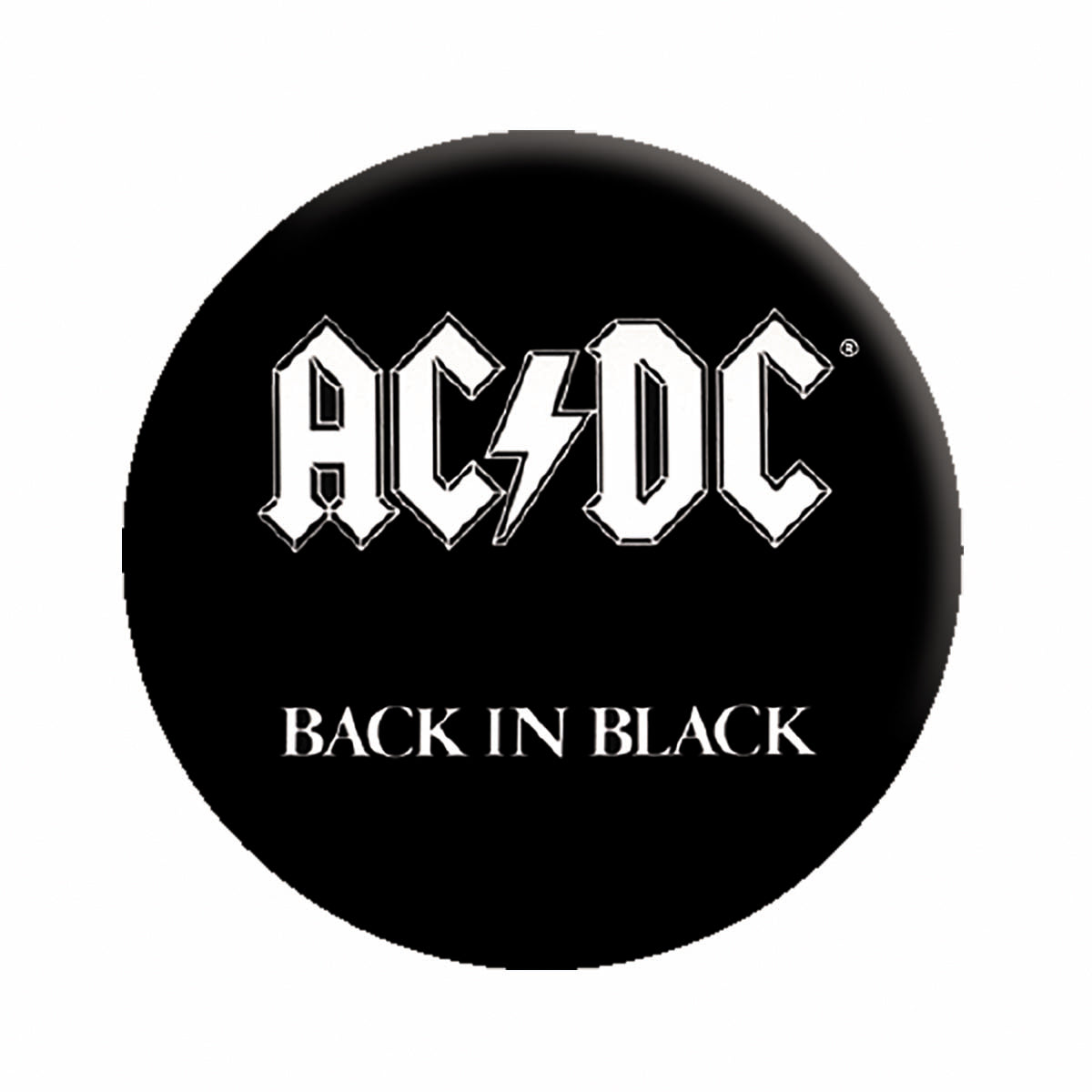 AC/DC Back in Black Pin Button 1.25"