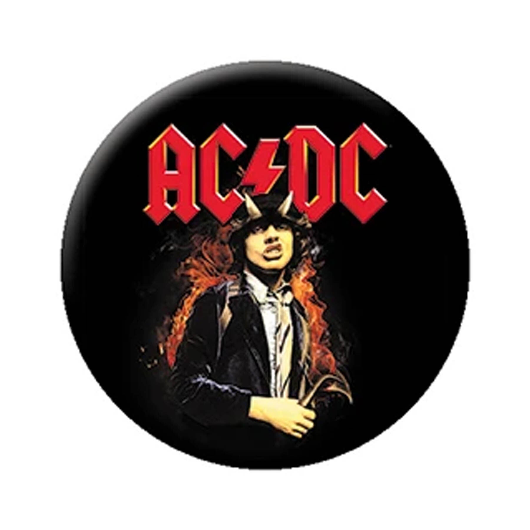 Angus Young AC/DC 1.25" Rock Button Pin