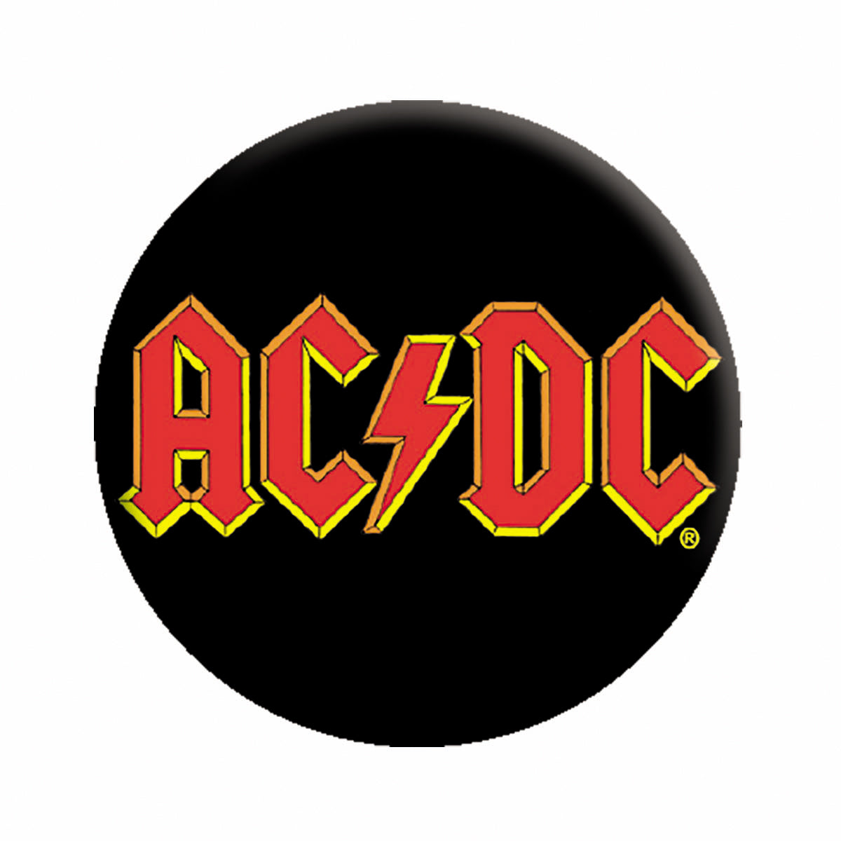 AC/DC Logo Pin - 1.25 Inch Rock Button