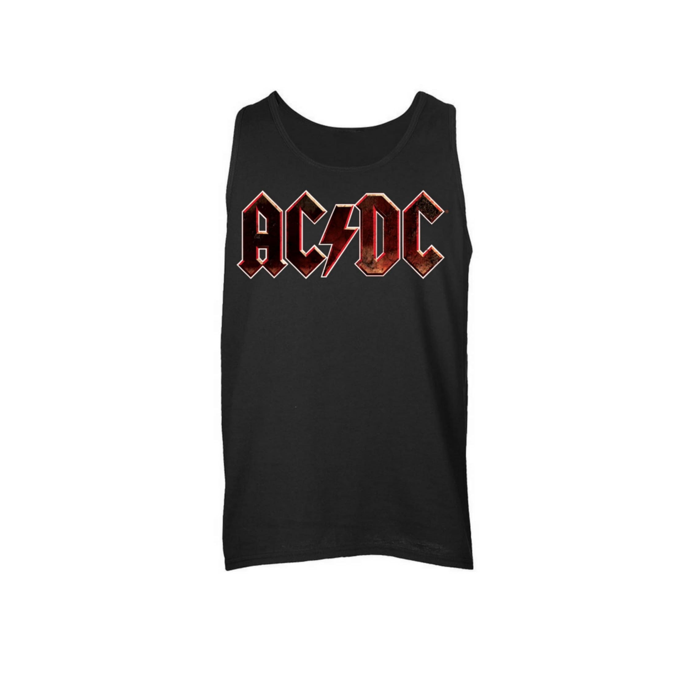 Unisex AC/DC Black Grunge Muscle Tank Top
