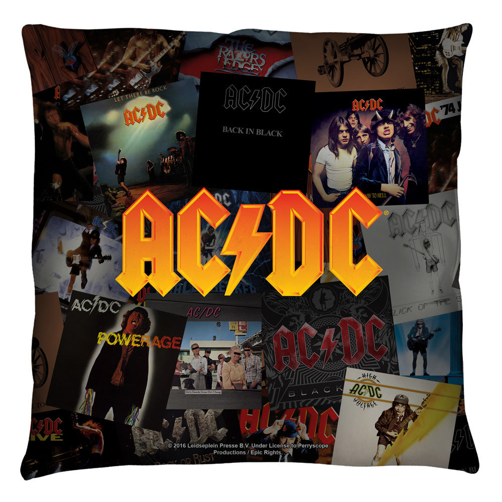 AC/DC Band Throw Pillow Cover 16x16