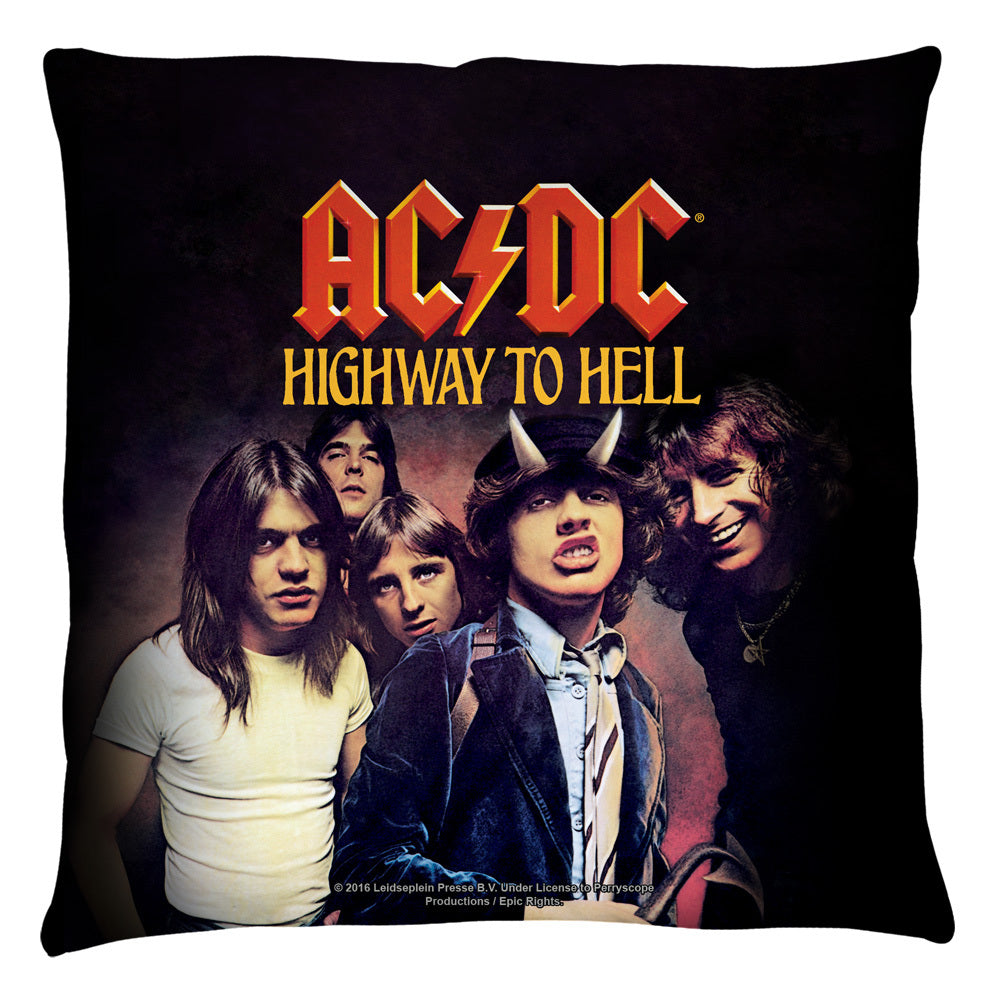 AC/DC Highway 16x16 Rock Music Throw Pillow