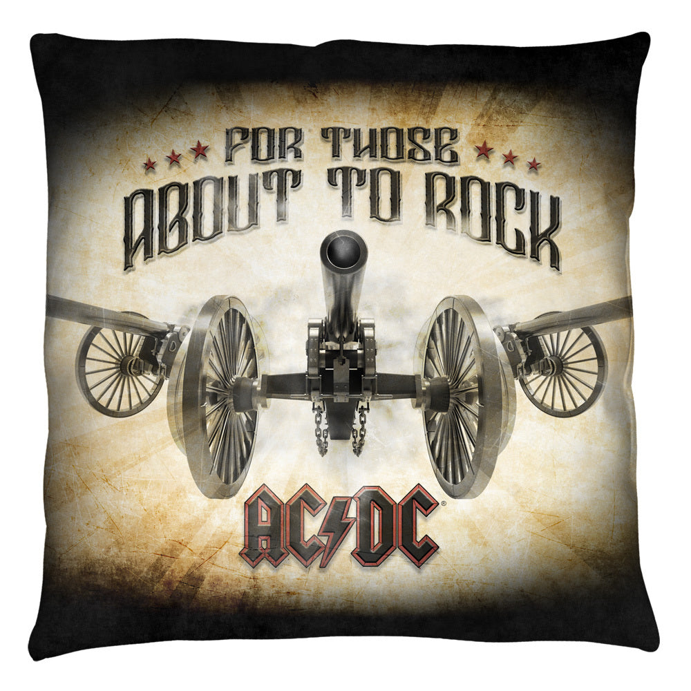 AC/DC Bang 16x16 Rock Throw Pillow