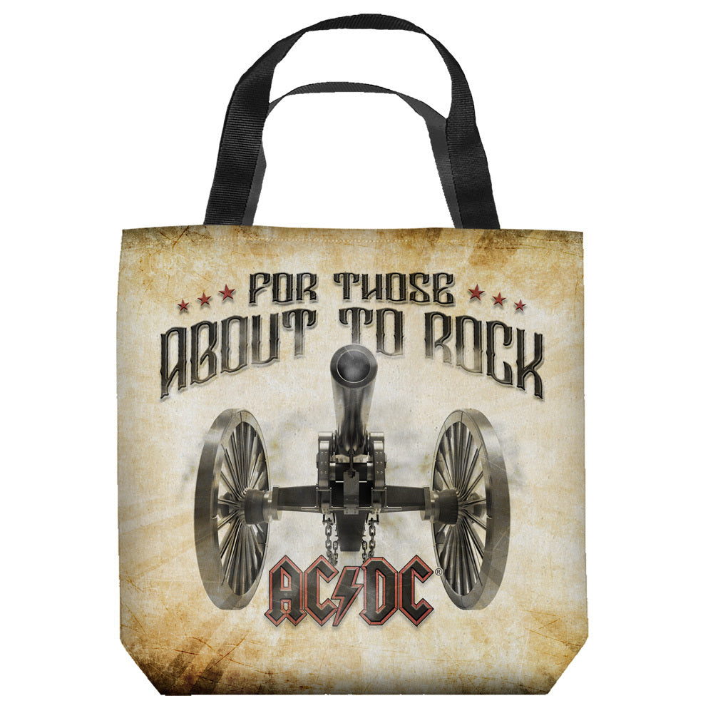 AC/DC Bang Tote Bag - 18x18 Rock Music Gift
