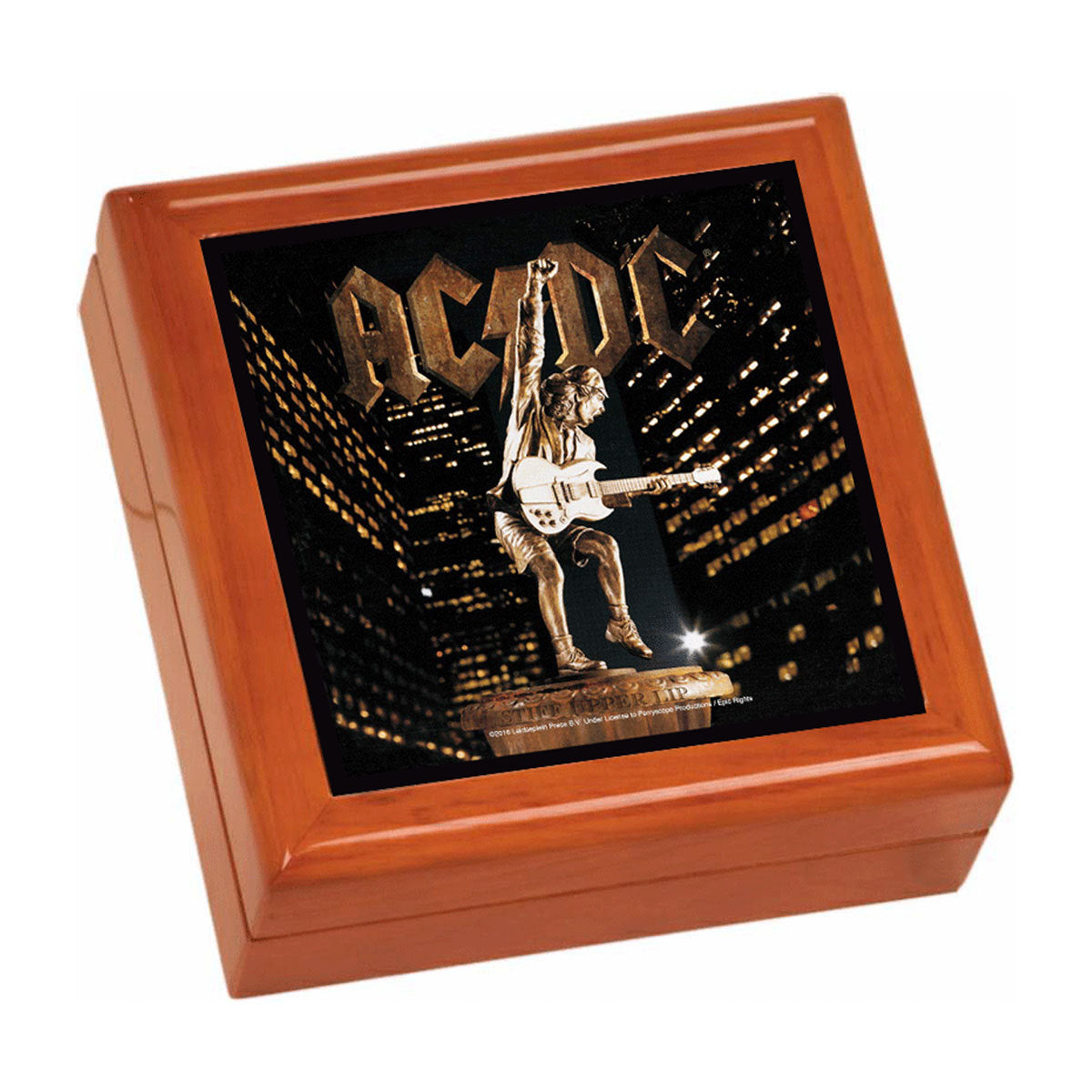 Stiff Upper Lip Engraved Wooden Memory Box