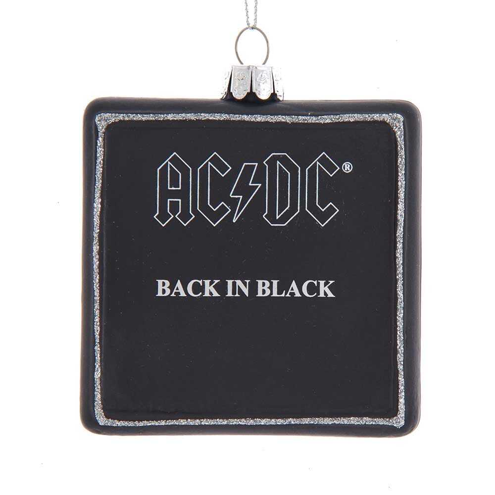 Back in Black Glass Ornament – AC/DC Gift
